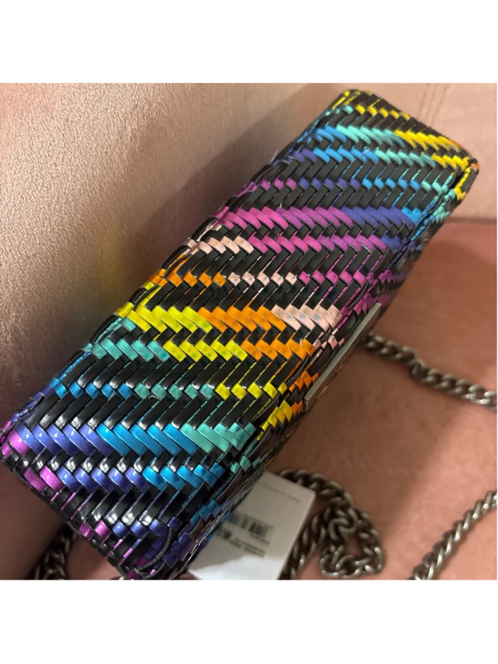 Kurt Geiger Kensington Rainbow Woven Purse Mini